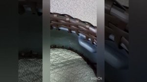 Все в дело. Без лишних расчетов, из остатков ротанга - украшение для сада.