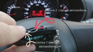 Автозапуск двигателя брелком  Сигнализации Пандора