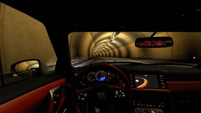 ETS 2 Nissan GTR Night Drive POV смотреть онлайн