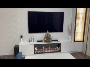 Встраиваемый биокамин от БИО-О! в интерьере клиента