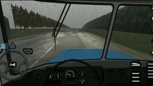 MOTOR DEPOT - КАВЗ 3976 Пригородный маршрут. Непогода.