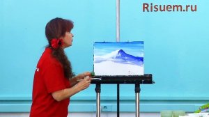 КАК НАРИСОВАТЬ ГОРЫ  ЗА 5 МИНУТ Жанна Абрамова | РИСУЕМ ОНЛАЙН |