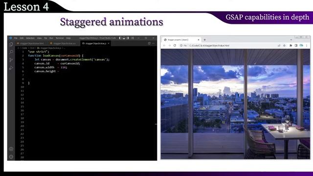 Advanced web animation using JavaScript [ GSAP + Canvas ] смотреть онлайн