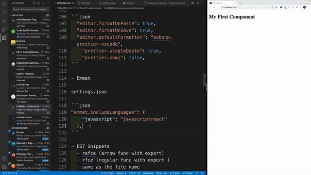 React 18 Tutorial - Extensions and Settings смотреть онлайн