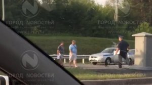 В Кузбассе иномарка протаранила машину ГИБДД