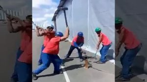 забивание свай вручную