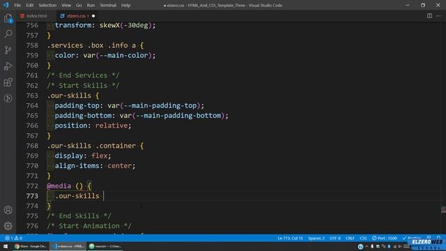 [Arabic] HTML & CSS Template Three 2021 - #20 - Our Skills Section