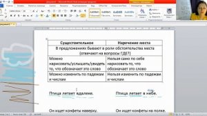 Как отличать в предложениях наречия от существительных