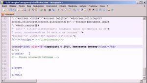 Добавление счетчика на страницы HTML сайта