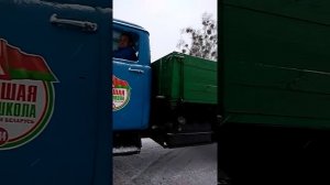 Автошкола.Категория Е. Как загнать прицеп. Оттяжка от инструктора.