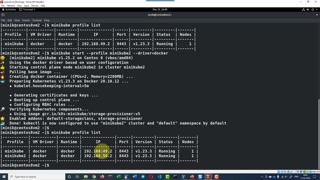 Kubernetes Minikube Profile Create and List смотреть онлайн
