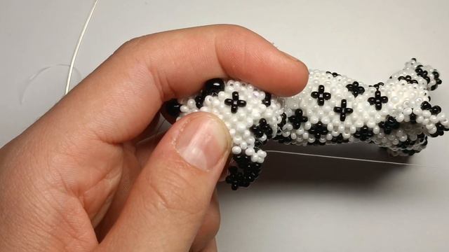 Ушки. Далматинец из бисера.Амигуруми. Мастер класс.