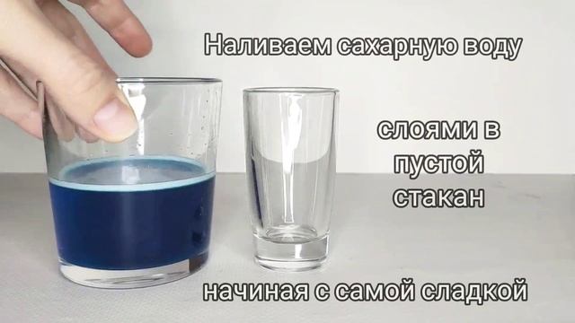 Удивительный опыт для детей. Цветные слои не смешиваются.