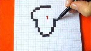 Как рисовать  Желудь по клеточкам Простой рисунок How to Draw Pixel Art for Kids