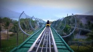 Сумасшедший спуск на санях с самого верха острова Vinpearl