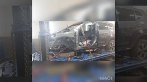 Кузовной ремонт востановление геометрии кузова на стапеле Нисан Рог