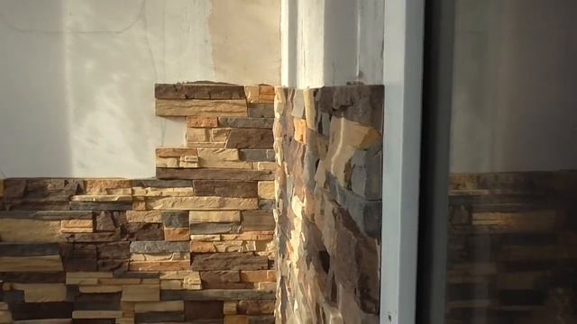 Отделка балкона декоративным камнем. смотреть онлайн