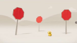 colourblocks blue and yellow steel red stopping signs and get caught