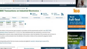 Research Journal Info: IEEE Transactions on Industrial Electronics, IEEE