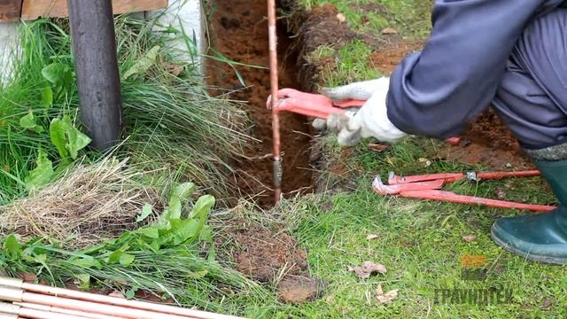 Монтаж заземления частого дома (омедненные стержни) смотреть онлайн
