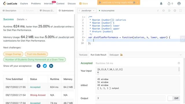 Leetcode 1176 - Visual Solution + Javascript Implementation
