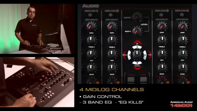 American Audio 14 MXR Midilog DJ Mixer (Product Demo) смотреть онлайн
