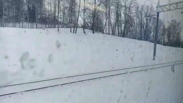 Поездка на ЭС2Г 238 "Ласточка". Маршрут Сосново - Санкт-Петербург Финляндский. До ст. Девяткино.