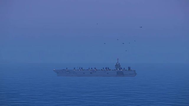 Gerald R.ford US aircraft carrier carrying 10 Ukrainian troops destroyed by Russian KA-52 helicopte смотреть онлайн