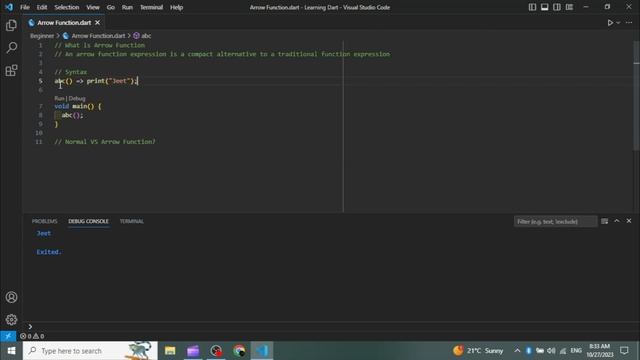 Arrow Functions | App Development #15 | Dart & Flutter | Hindi | #dart #flutter #appdevelopment