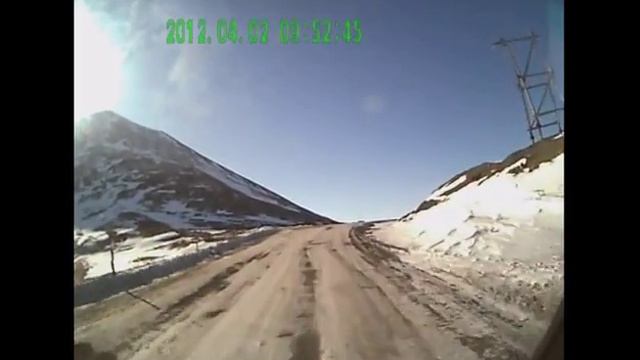 Подъём на перевал КРУТОЙ со стороны городка Билибино