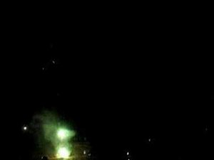 Fireworks at the bottom of the city of Sertolovo (Russia)