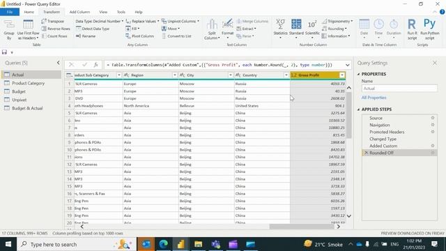 Power BI A-Z Chp #02 (Hindi)| Data Transforma Unpivot data, append Queries, IF function Custom Colu