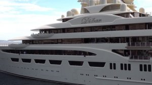 Megayacht DILBAR (video #8). Port of Monaco.