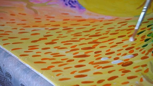 Рисую большую картину акрилом на фанере. Часть 2 смотреть онлайн