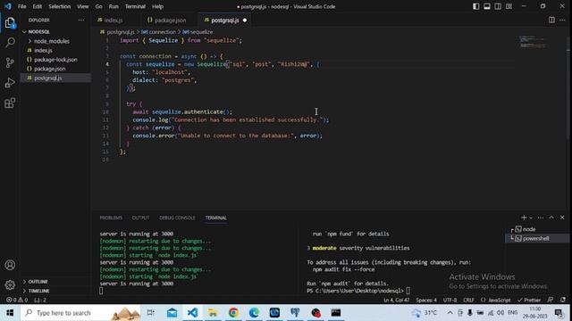 How to Connect Node js to PostgreSQL Database using Sequelize | creating Model and table смотреть онлайн