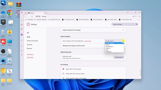 How To Change Default Search Engine In Opera GX Browser смотреть онлайн