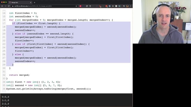 CS 125 Spring 2020: Mon 4.13.2020. Merge Sort смотреть онлайн