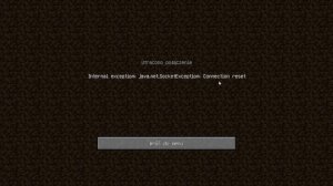 Minecraft Internal expetion: java.net.SocketExpeption