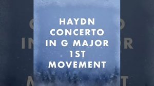 Haydn concerto in G major 1st movement on violin