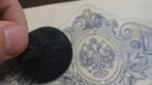 Медная монета 2 копейки 1757 год  императрица  Елизавета Петровна / нумизматика царской России