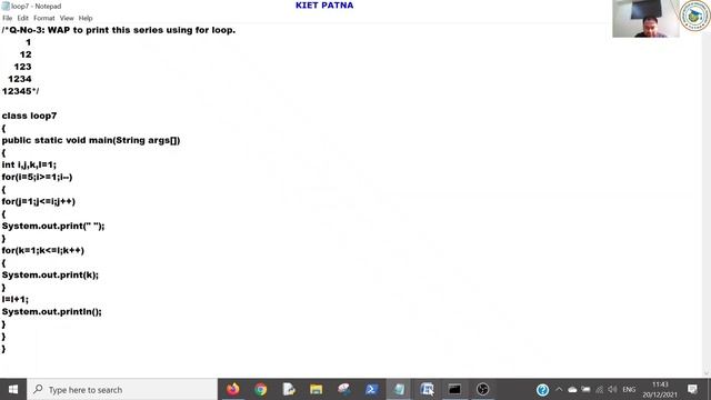 Loop Control Statements Part- 2 Using for and while Loop in JAVA LEC-10