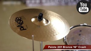 PAISTE 201 Bronze 16" Crash - демонстрация звучания