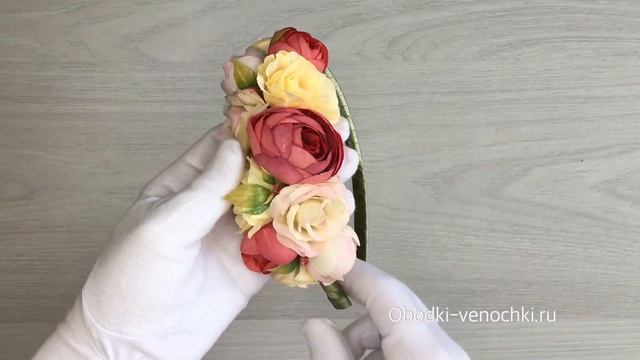 Видео обзор - ободок для волос с цветами "Вилла" смотреть онлайн