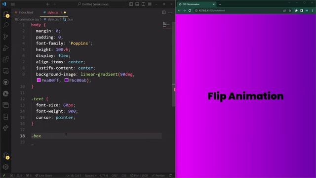 CSS Flip Animation (CSS Animation)