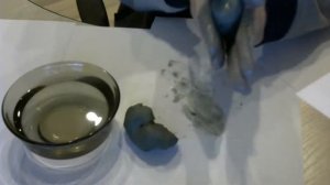 Поделка из голубой глины