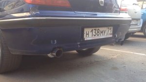 Двойной выхлоп на Пежо 406