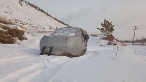 Как собирать и разбирать тент для авто в зимней Якутии