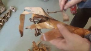 как добывать бересту из русских лаптей