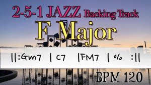 F major 2 5 1 Jazz Backing Track - Mid Swing style