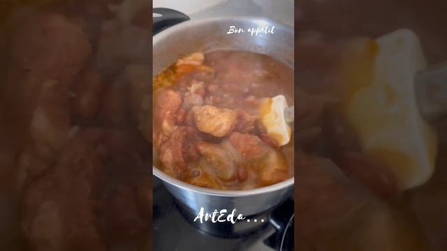 Тушеная фасоль с мясом/Bean stew with meat